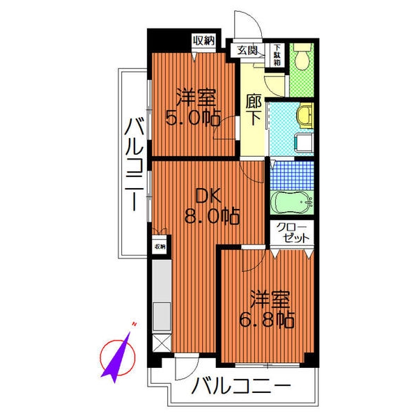 アレグレット掃部宿の間取り写真