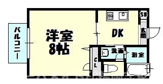 地下鉄空港線 福岡空港駅 徒歩8分 2階建 築31年の間取り写真