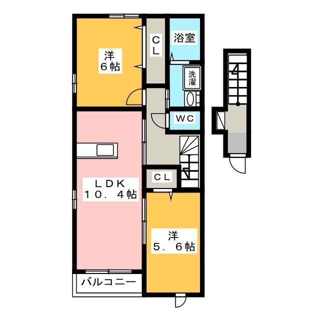 カレントガーデンAの間取り写真