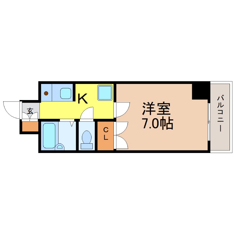 地下鉄名城線 東別院駅 徒歩7分 8階建 築32年の間取り写真