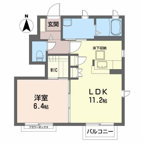 コーポラス開成６号館の間取り