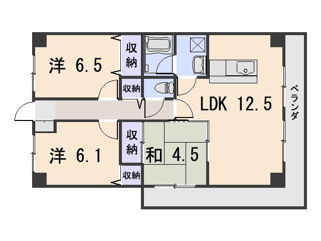 こすもす館(こすもすかん)の間取り