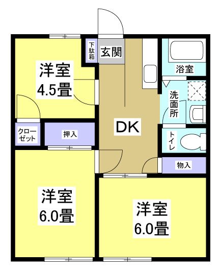 パナハイツ河合 Aの間取り