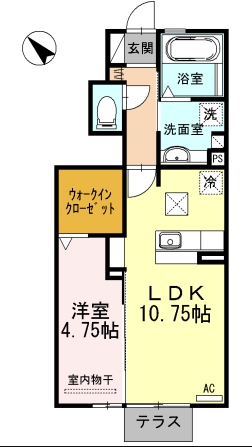 東海市名和町のアパートの間取り