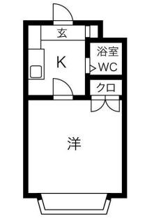 【神戸市灘区箕岡通のマンションの間取り】