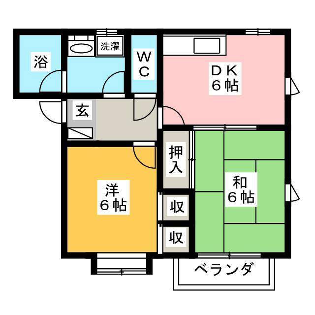 エクセレント花Ａ棟の間取り