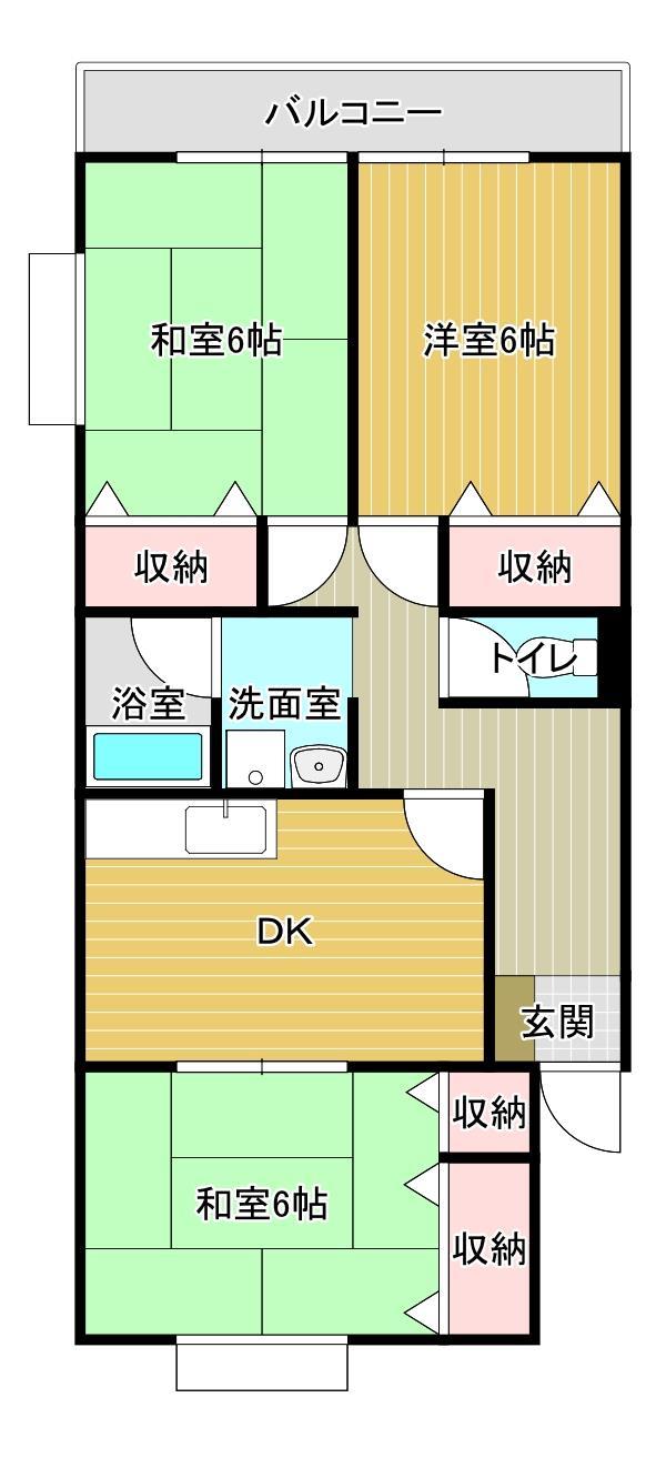 ハイツ浜の間取り