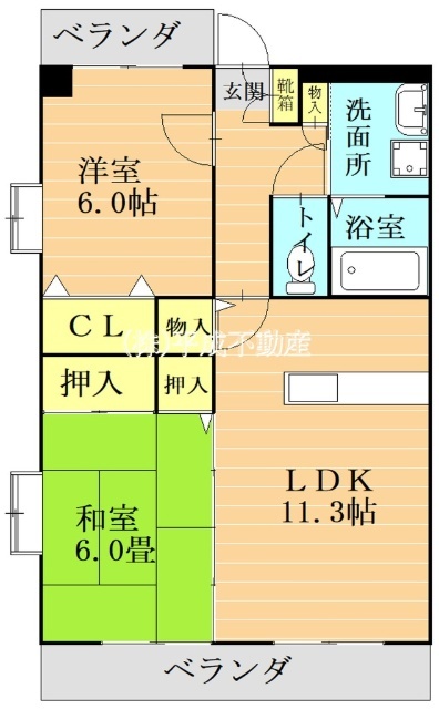 シャトー建川の間取り