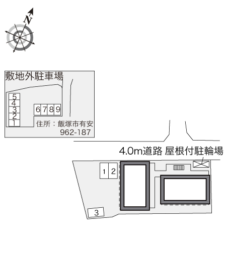 【レオパレスヴィラ柏の森の駐車場】