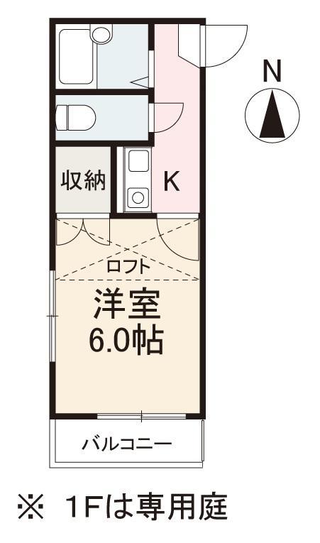 高松市観光町のアパートの間取り