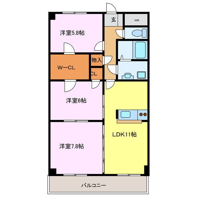 アゼリア阿古曽の間取り