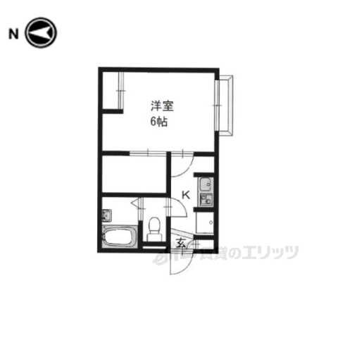 橿原市古川町のアパートの間取り