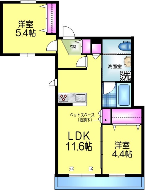 ｔｏｓーｓ　トスの間取り