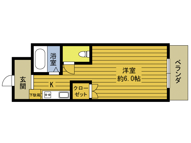 スカイビル亀川の間取り