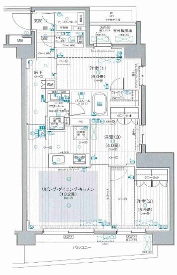 茅ヶ崎市十間坂のマンションの間取り