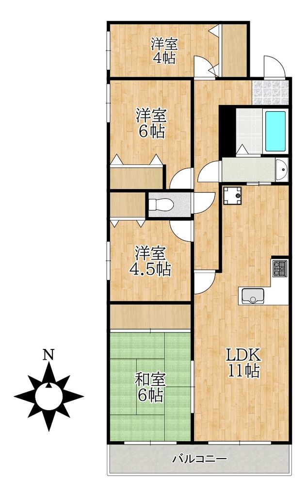 潮ハイツの間取り