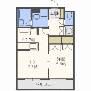 札幌市北区北二十九条西のマンションの間取り