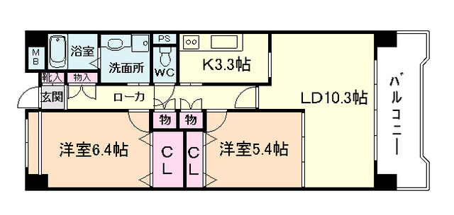 淀川ハイライフマンションの間取り