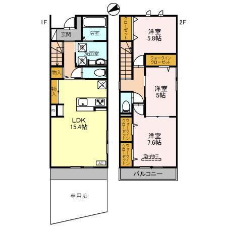 Ｄｒｏｏｍ中向陽（戸建）２期の間取り