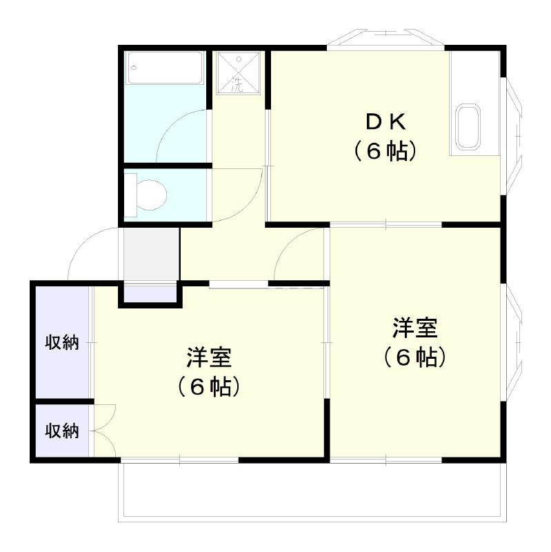 コーポ内野　Ｃ棟の間取り