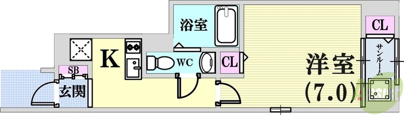 アクティークH.Kの間取り