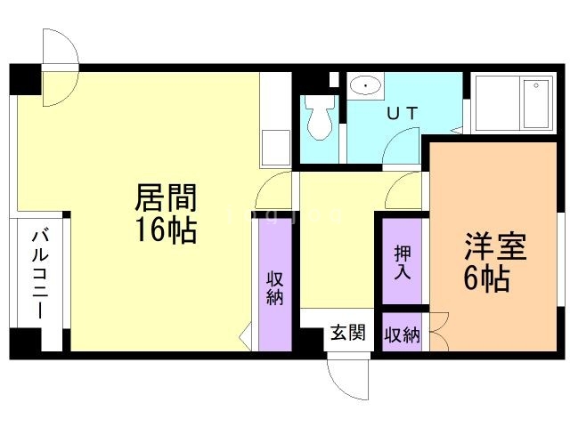 札幌市中央区南十八条西のマンションの間取り