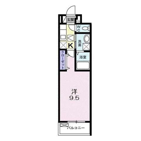 橿原市法花寺町のアパートの間取り