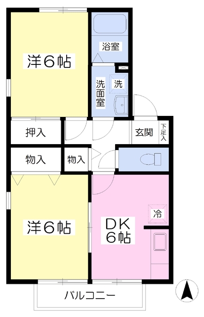 ディアコートＣの間取り