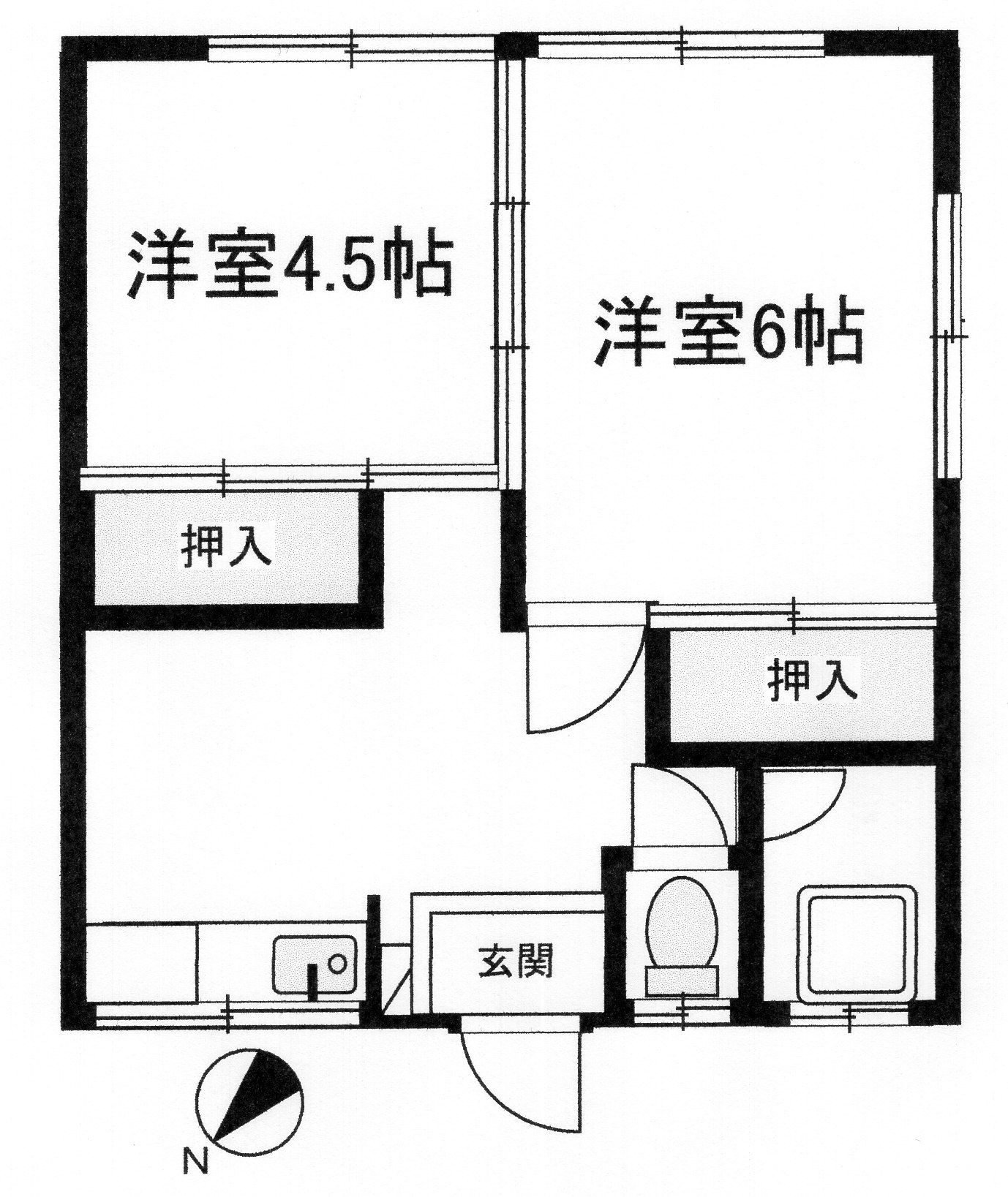 熱海市昭和町のアパートの間取り