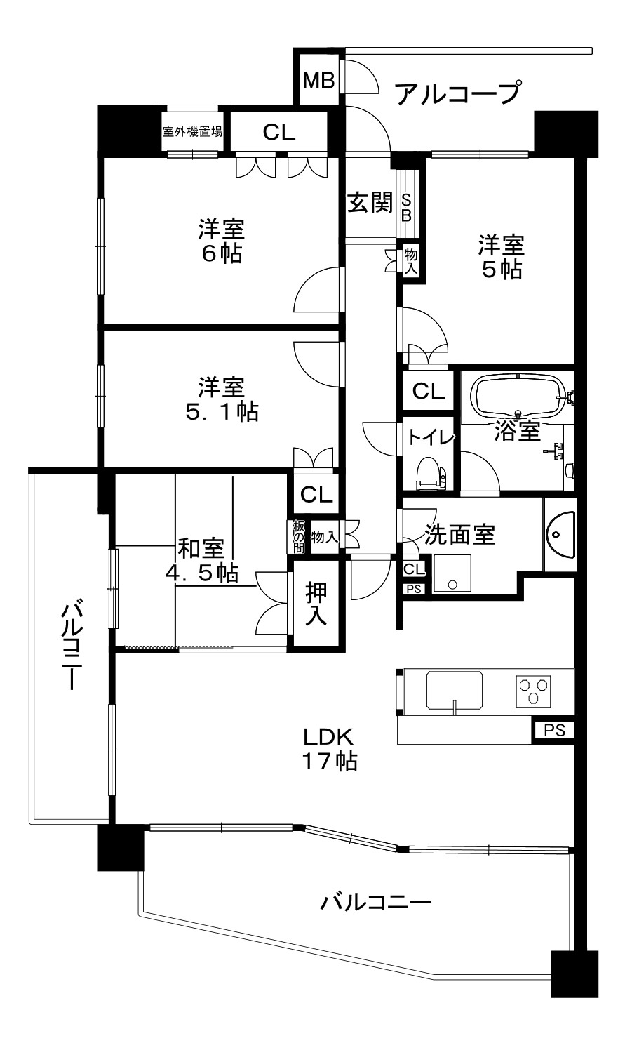 ラフィーネ城陽駅前の間取り