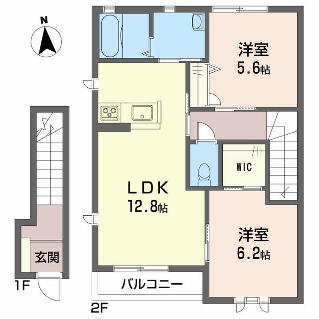 メゾンシャルム　Ａ棟の間取り