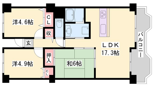 シャトーブランシェの間取り