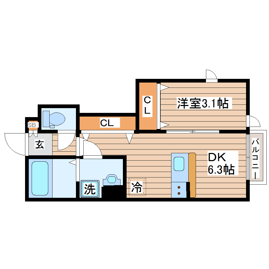 コンフォール南仙台の間取り