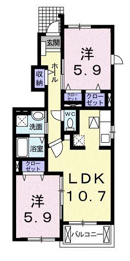 【ベルプロムナードＡの間取り】