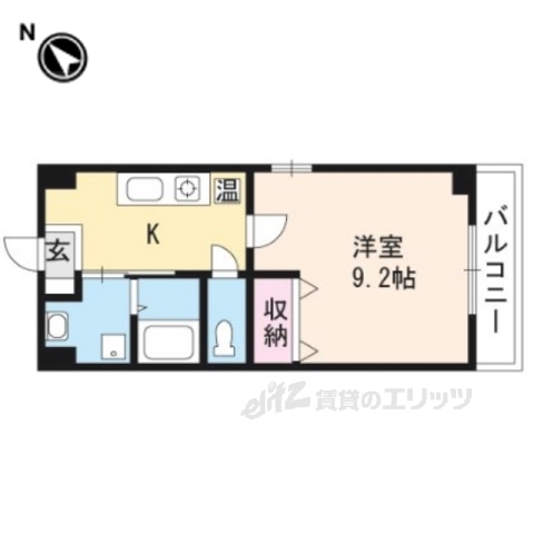 野洲市小篠原のマンションの間取り