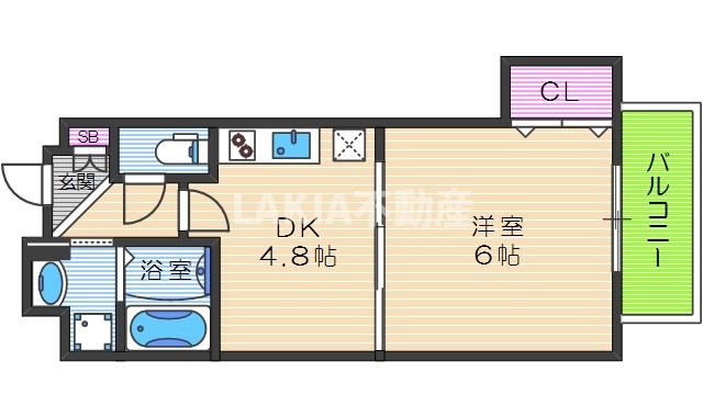 エスカーサ大阪阿倍野パークビューの間取り