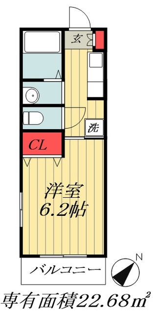 市川市湊のアパートの間取り