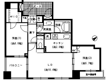 豊島区巣鴨のマンションの間取り