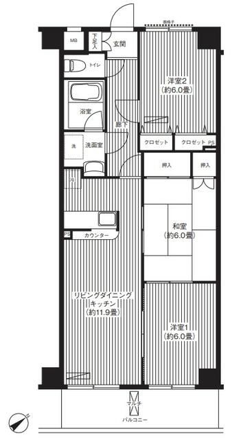 フレア浦安の間取り