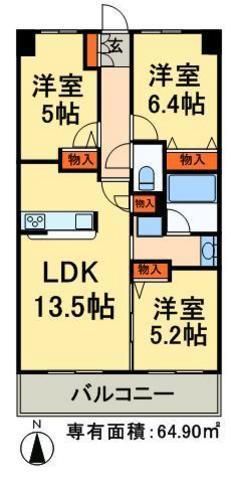 荒川区南千住のマンションの間取り