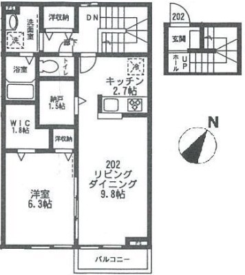 AXIS蓬莱坂の間取り