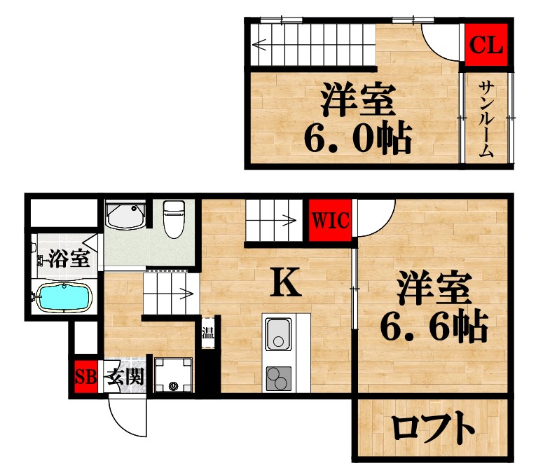 大阪市西成区潮路のマンションの間取り