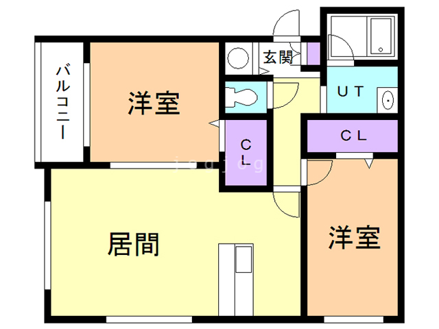 札幌市南区澄川六条のマンションの間取り