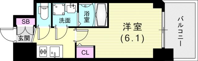 エスリード神戸兵庫駅ミッドポートの間取り