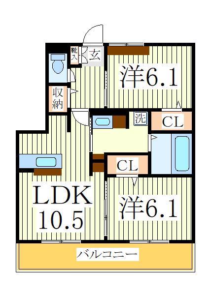 フラッツ酒井根１号棟の間取り