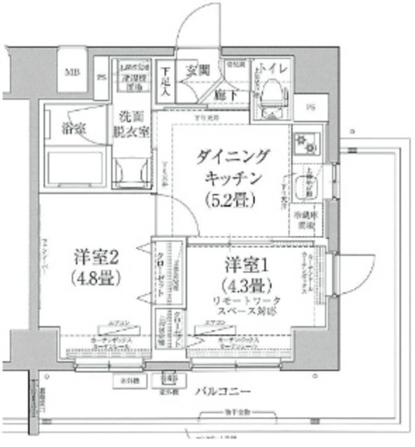 ルフレ プレミアム押上イーストの間取り