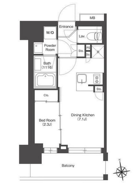 墨田区八広のマンションの間取り