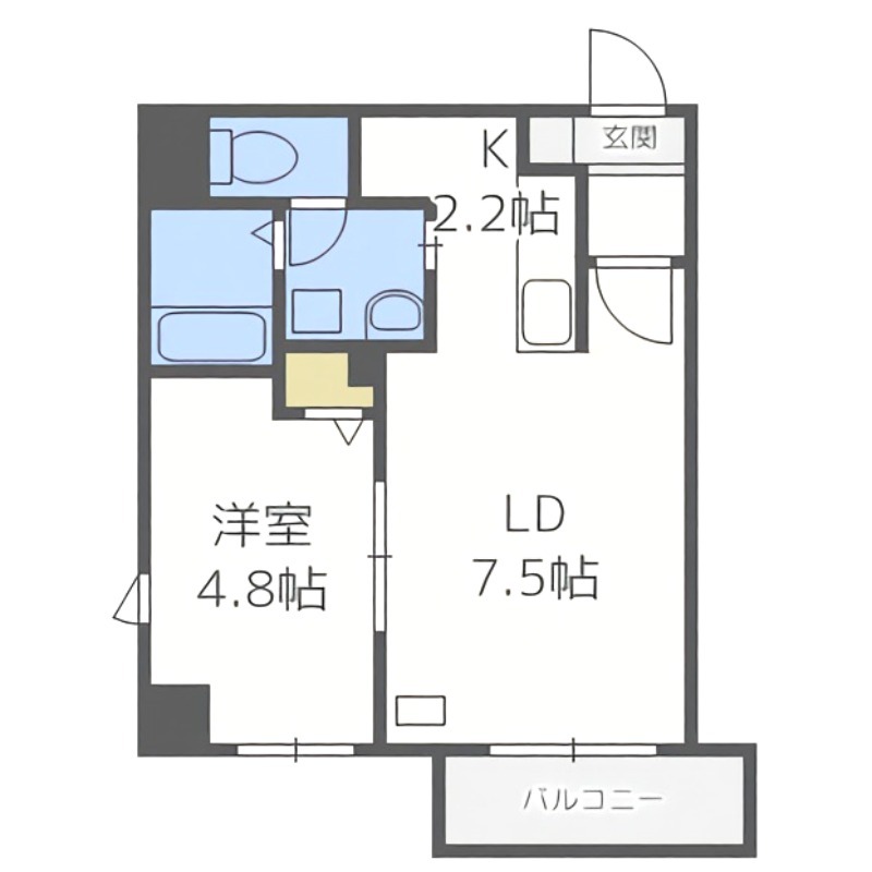 北海道札幌市中央区南八条西９（マンション）の賃貸物件の間取り