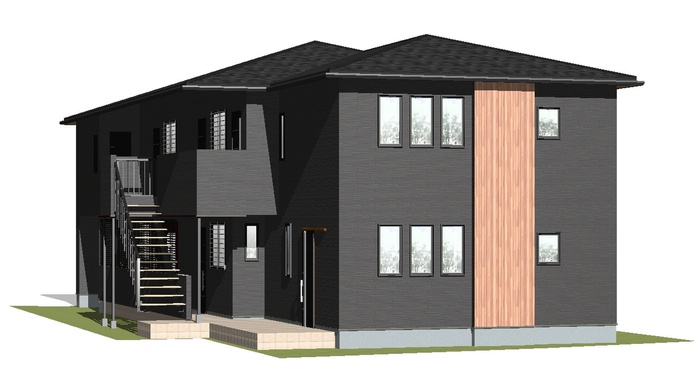 建物外観　建築中