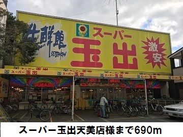 スーパー　スーパー玉出天美店様（スーパー）まで690m